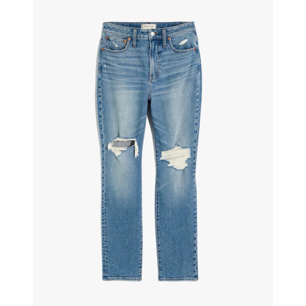 Madewell The Curvy Perfect Vintage Jean in Denman Wash: Ripped Edition